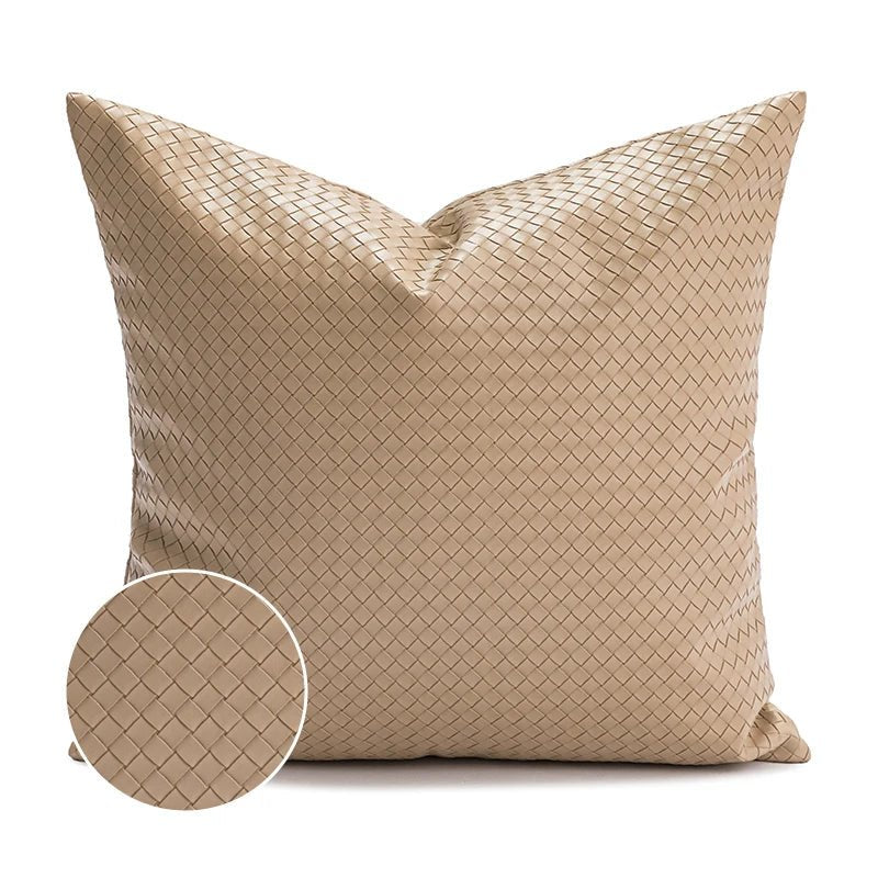 Housse de coussin en faux cuir - Mon - Coussin