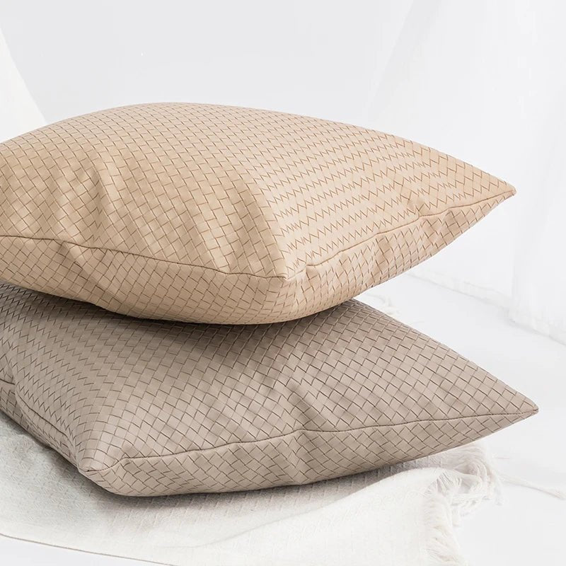 Housse de coussin en faux cuir - Mon - Coussin