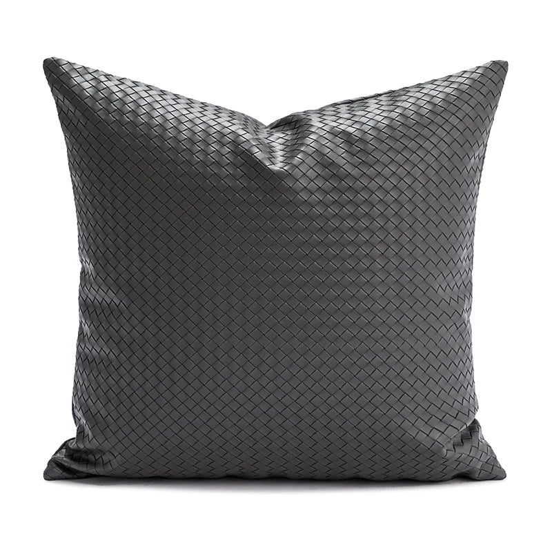 Housse de coussin en faux cuir - Mon - Coussin