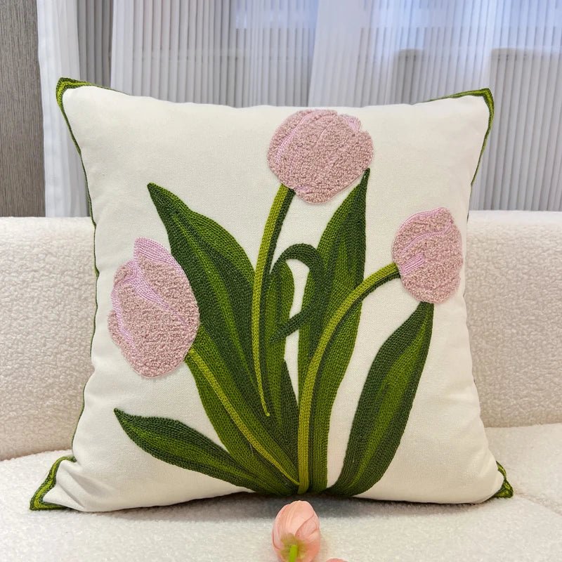 Housse de coussin fleuri - Mon - Coussin