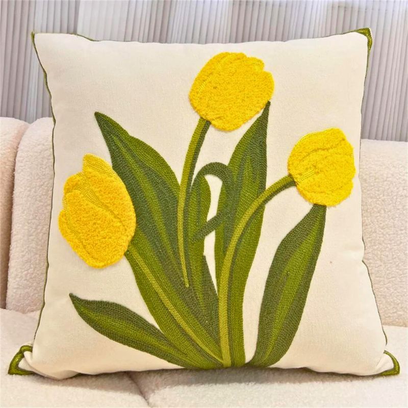 Housse de coussin fleuri - Mon - Coussin