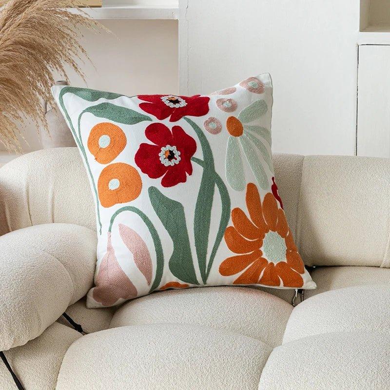 Housse de coussin fleuri - Mon - Coussin