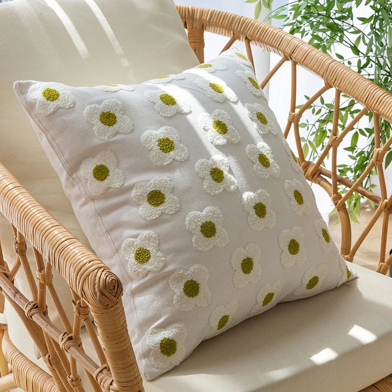 Housse de coussin fleuri - Mon - Coussin