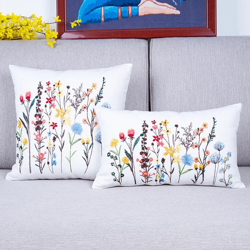 Housse de coussin motif fleurs - Mon - Coussin